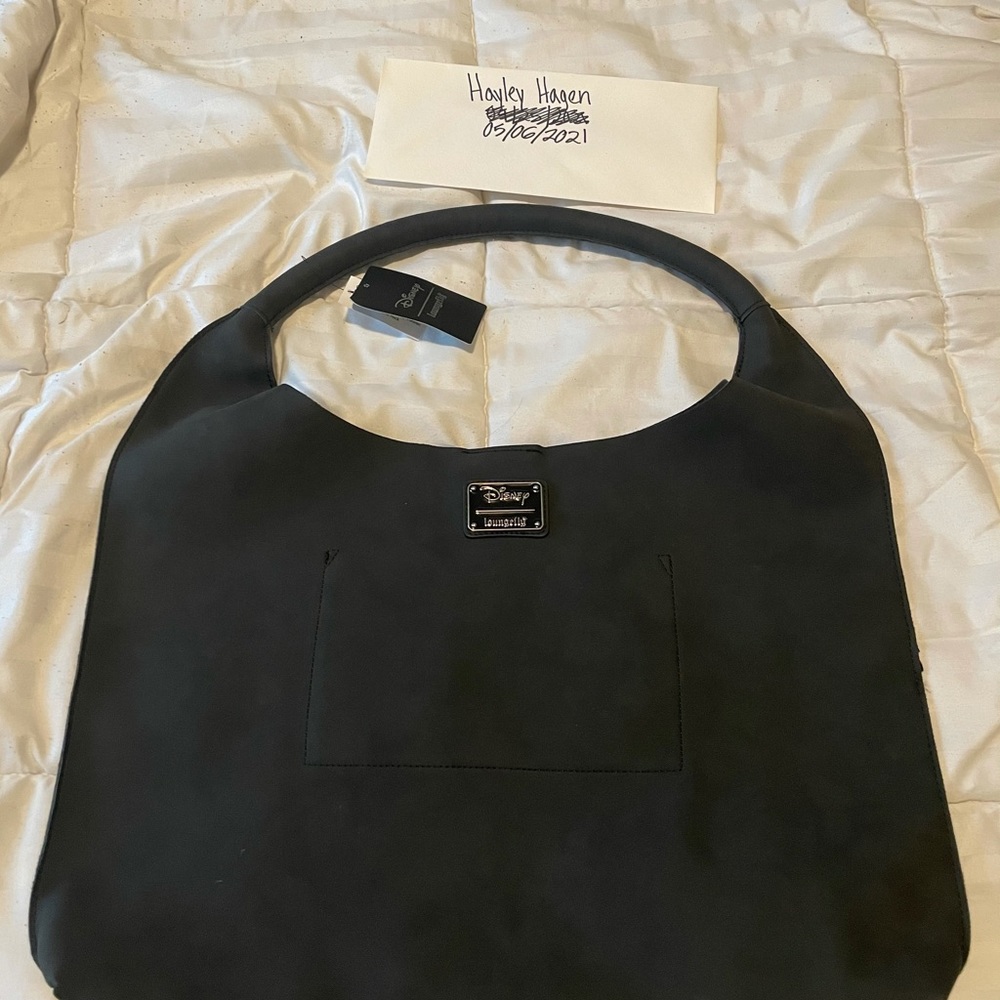 Loungefly Black Suede Tote - Picture 3 of 3